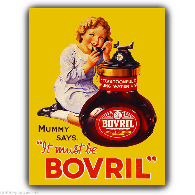 METAL SIGN WALL PLAQUE BOVRIL 30's Vintage Retro poster art print kitsch picture