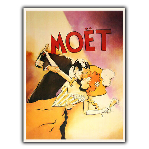 METAL WALL SIGN PLAQUE MOET & CHANDON Champagne Vintage Retro Bar poster print