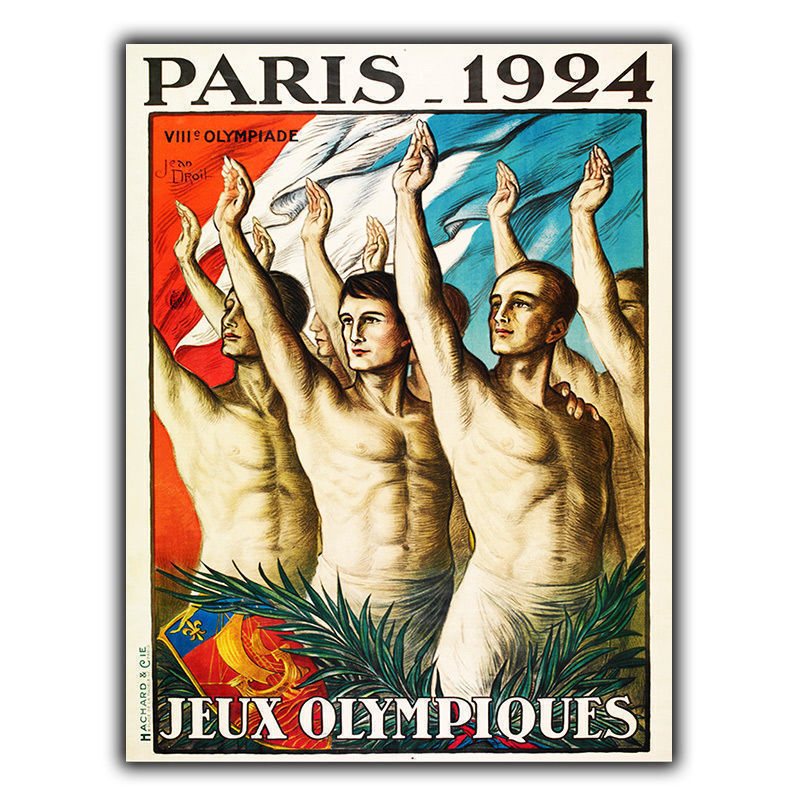 PARIS OLYMPICS 1924 SIGN METAL WALL PLAQUE Vintage Travel Advert poster print