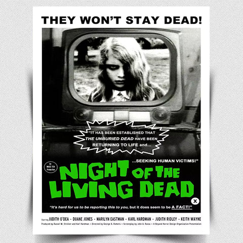 METAL SIGN WALL PLAQUE NIGHT OF THE LIVING DEAD Film Movie Advert poster print