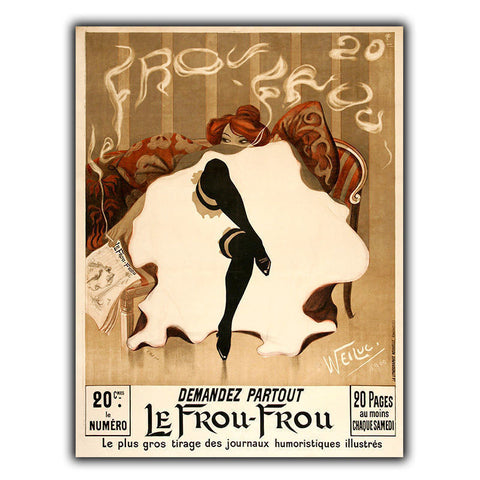 Le Frou Frou Moulin Rouge French METAL SIGN WALL PLAQUE Vintage print poster art