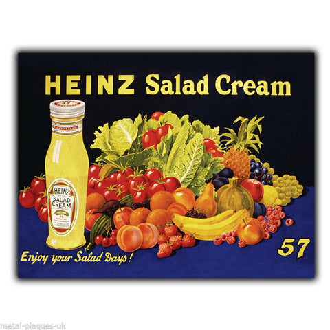 METAL SIGN WALL PLAQUE HEINZ SALAD CREAM Retro Vintage poster picture c1930's