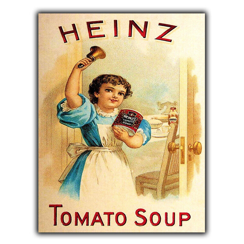 HEINZ TOMATO SOUP METAL SIGN WALL PLAQUE Retro Vintage advert print kitchen