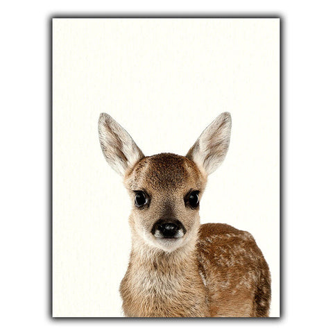 METAL PLAQUE SIGN BABY DEER FAWN home bedroom nature art print decor gift