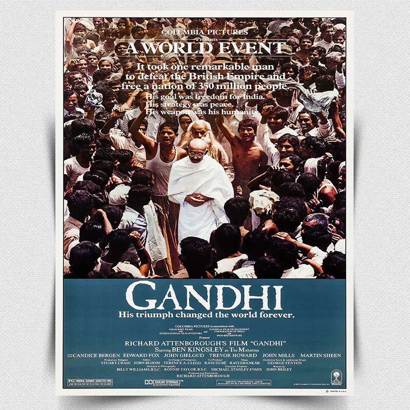 Gandhi - SIGN METAL PLAQUE Film Movie poster Cinema Memorabilia