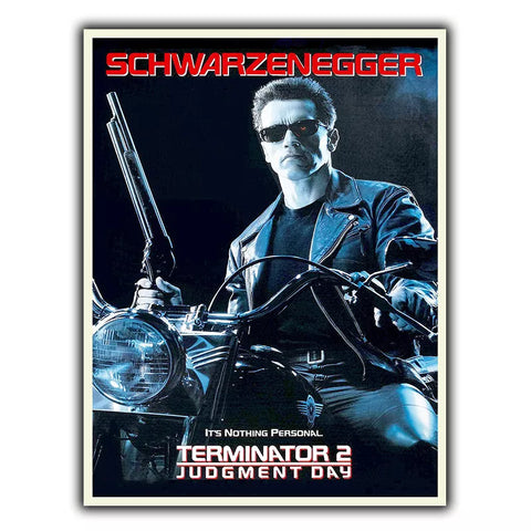 TERMINATOR 2 METAL SIGN PLAQUE Film Movie Advert print man cave A3 420 x 297 mm