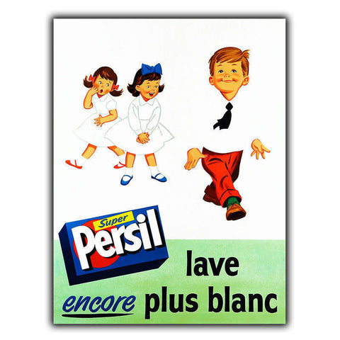 PERSIL FRENCH SIGN METAL WALL PLAQUE Vintage Bathroom Kitchen Advert print