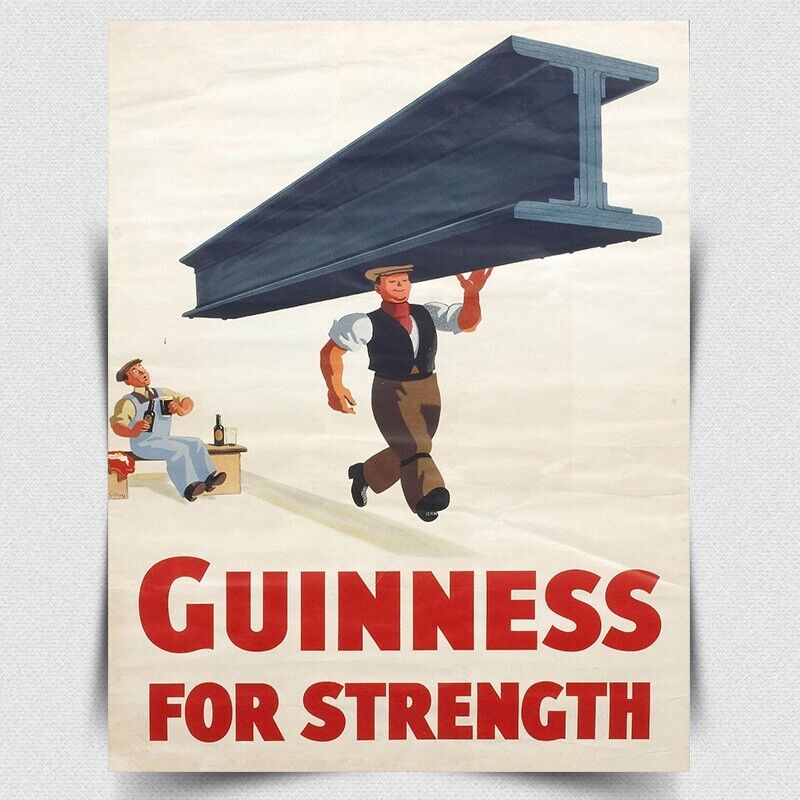 GUINNESS SIGN METAL PLAQUE WALL print poster retro vintage Advert Bar Man cave