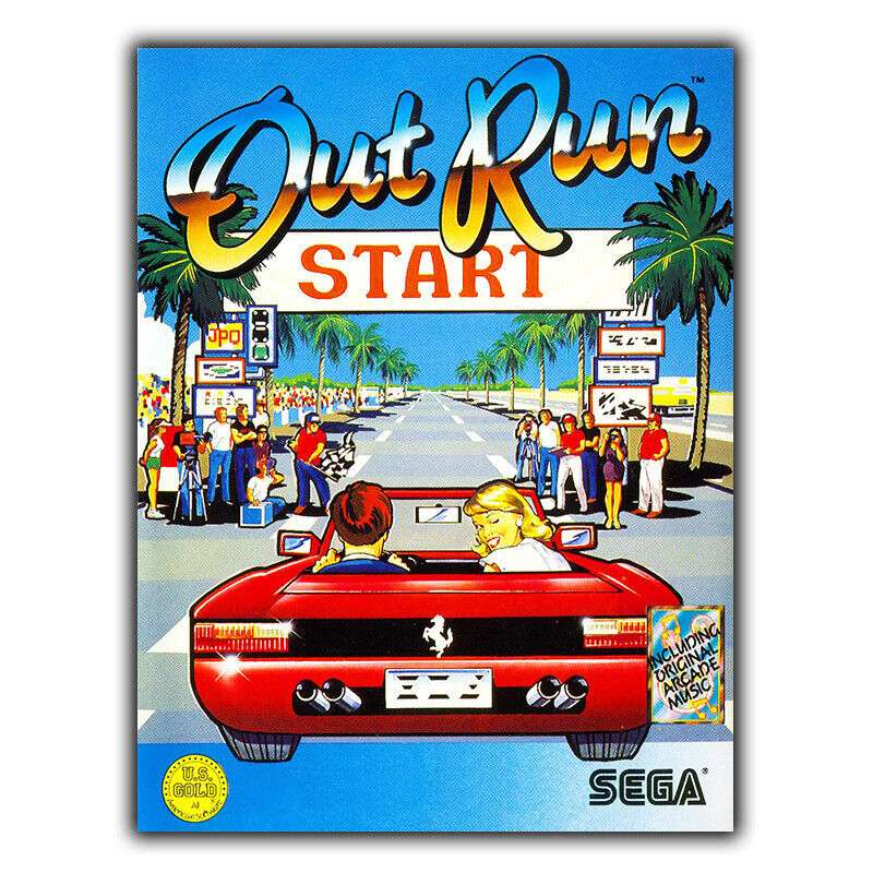 Out Run Arcade SIGN METAL WALL PLAQUE retro gaming gamer man cave games room