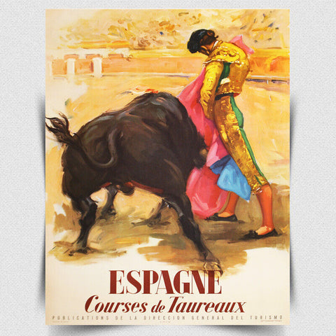 SPAIN BULLFIGHTING METAL SIGN PLAQUE French Retro Travel Holiday Advert print