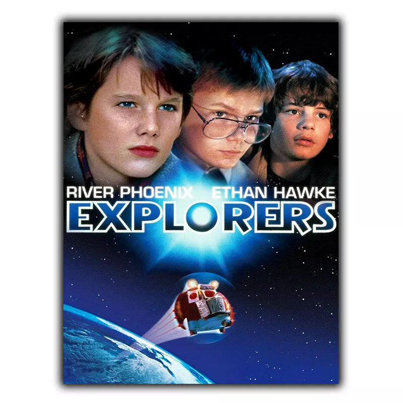 EXPLORERS SIGN METAL PLAQUE - Man Cave Cult Film 1985 Movie Advert poster print