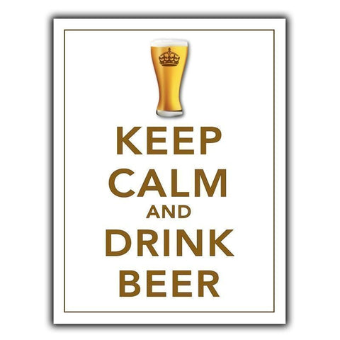 SIGN METAL PLAQUE KEEP CALM AND DRINK BEER print poster art picture hanging