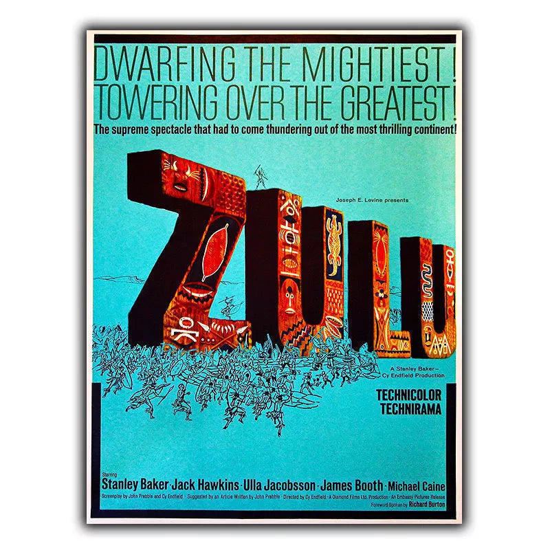 ZULU 1964 - SIGN METAL WALL PLAQUE Film Movie Advert poster Lobby Cinema print