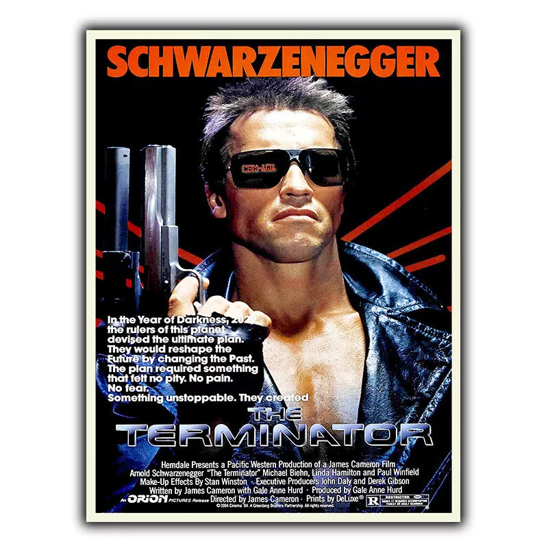 THE TERMINATOR METAL PLAQUE Film Movie Advert poster print man cave memorabilia