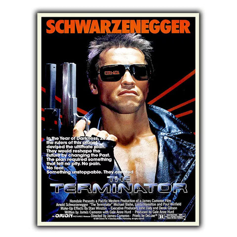 THE TERMINATOR METAL PLAQUE Film Movie Advert poster print man cave memorabilia