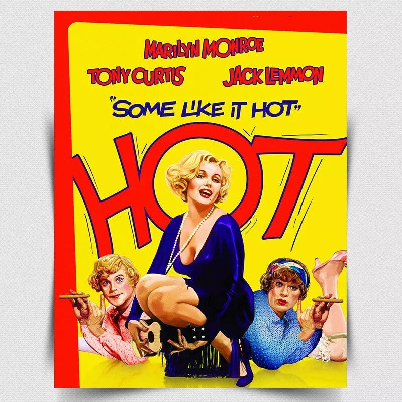 SOME LIKE IT HOT METAL SIGN WALL PLAQUE Film Movie Advert art poster print