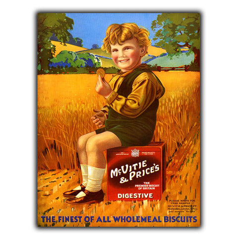 METAL SIGN WALL PLAQUE MCVITIES DIGESTIVE BISCUITS Vintage poster Advert Print