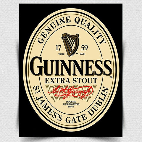 GUINNESS EXTRA STOUT Vintage Advert METAL WALL SIGN PLAQUE Kitchen Cafe Bar Pub