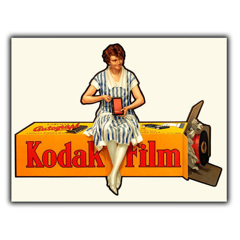 KODAK FILM CAMERA FILM SIGN METAL PLAQUE Vintage Retro Advert print c1935