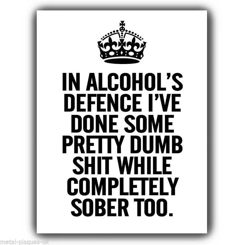 METAL SIGN WALL PLAQUE KEEP CALM IN ALCOHOL'S DEFENCE ... print poster picture