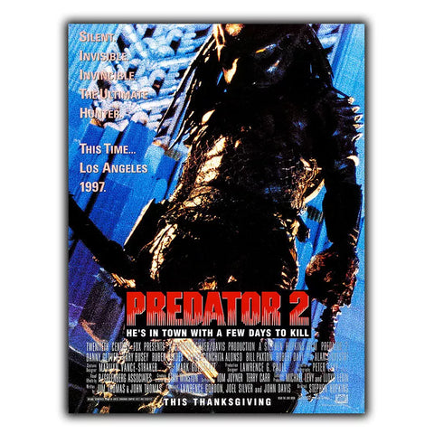 PREDATOR II 2 METAL SIGN PLAQUE Film Movie poster man cave decor cinema room