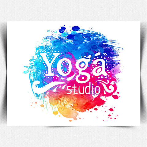 METAL SIGN PLAQUE YOGA STUDIO Entrance gym work out print metal card poster