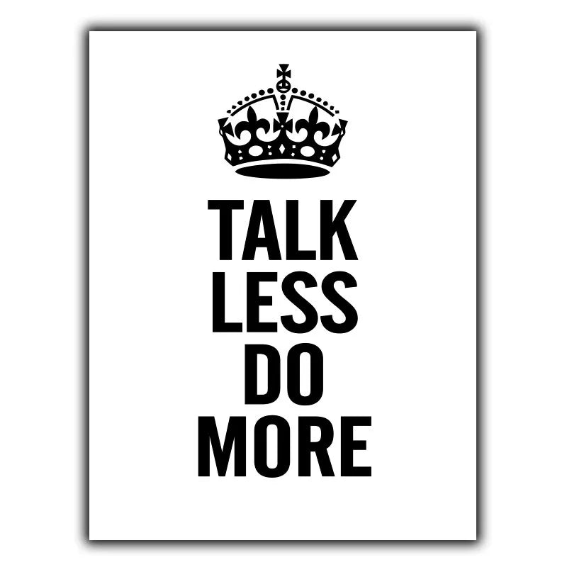 METAL SIGN WALL PLAQUE KEEP CALM TALK LESS DO MORE motivational print poster