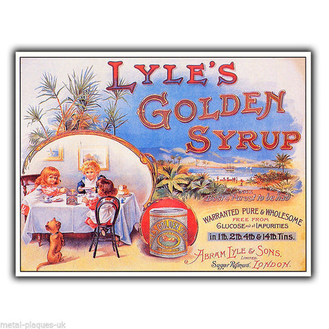 LYLES GOLDEN SYRUP SIGN METAL PLAQUE PRINT Retro Vintage poster Advert