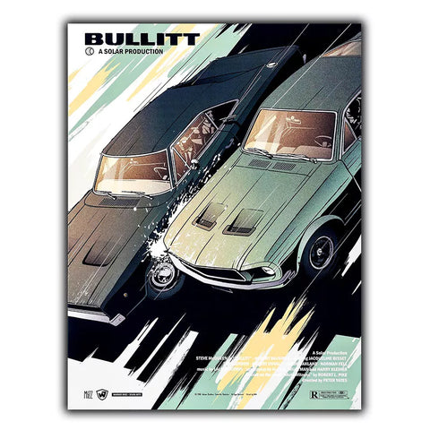 METAL WALL PLAQUE BULLITT 1968 Film Movie Advert poster sign print