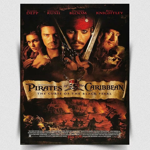 Pirates of the Caribbean SIGN METAL WALL PLAQUE PRINT Film Movie Advert poster