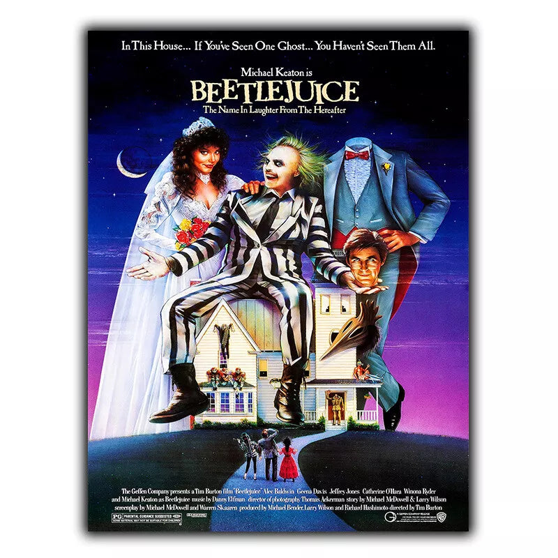 SIGN METAL WALL PLAQUE Beetlejuice Movie Film poster 420 x 297mm