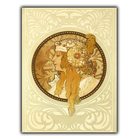 METAL SIGN PLAQUE Alfons Alphonse Mucha VINTAGE SHABBY CHIC FRENCH art print