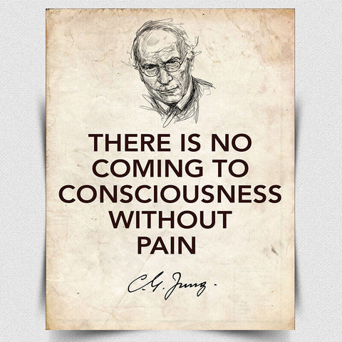 METAL SIGN WALL PLAQUE "There is no consciousness without pain" Carl Jung Quote