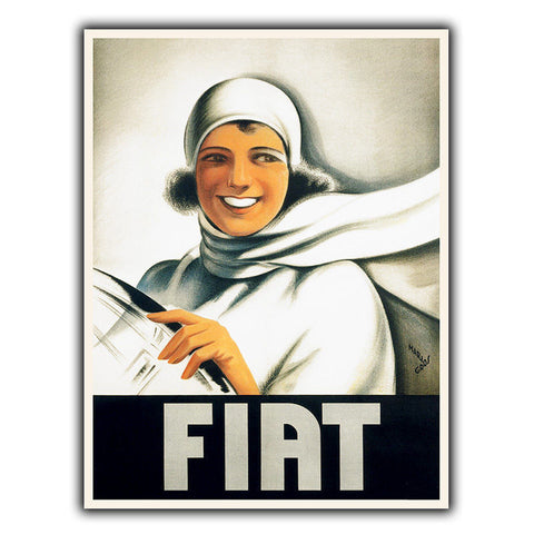 FIAT Cars Vintage Retro Old Advert METAL WALL SIGN PLAQUE poster print