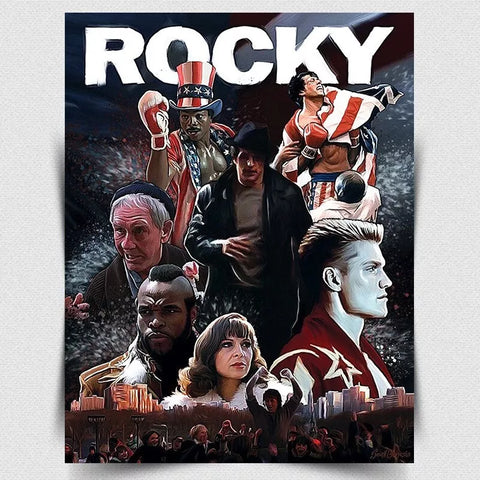 ROCKY ART - METAL SIGN WALL PLAQUE - A5 Poster Print Man Cave Home Cinema 8"x6"