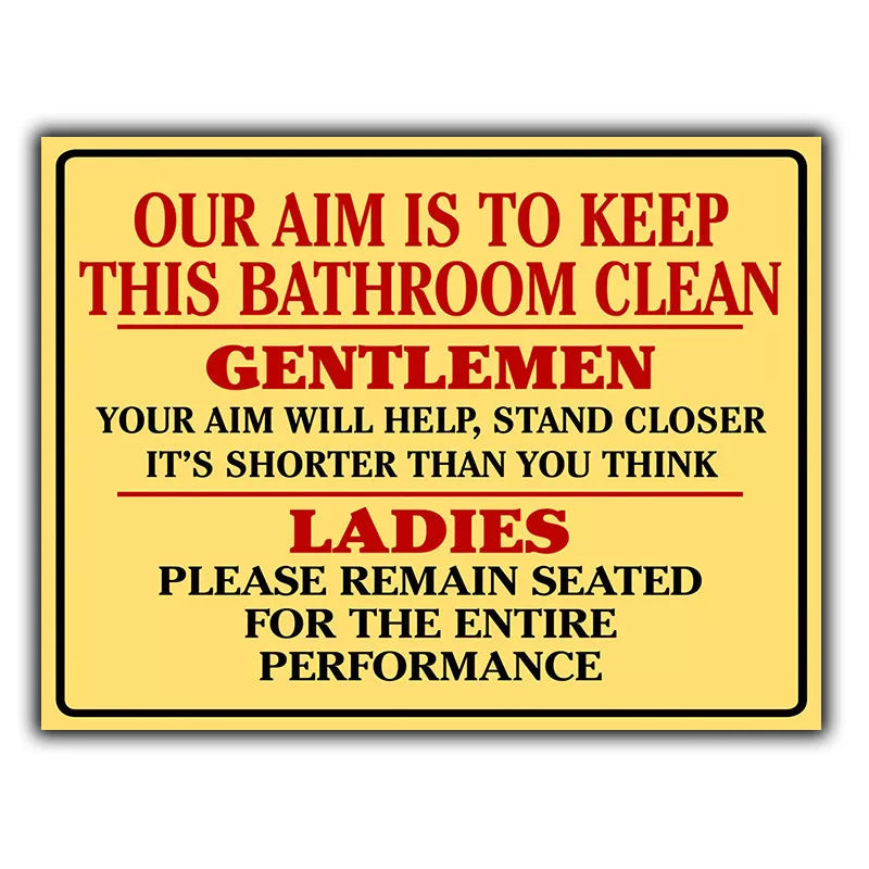 KEEP BATHROOM CLEAN Vintage Retro Toilet METAL SIGN WALL DOOR PLAQUE humorous