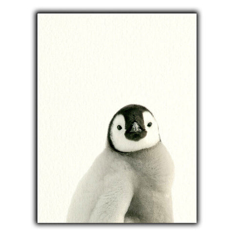 Penguin Chick MINI METAL POSTER PLAQUE home bedroom Animal nature print decor