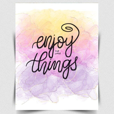 ENJOY THE LITTLE THINGS METAL SIGN PLAQUE positive quote saying