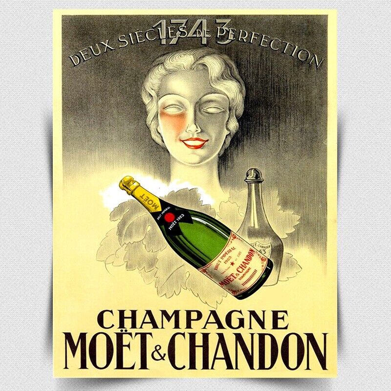 MOET champagne Advert METAL SIGN WALL PLAQUE bar man cave