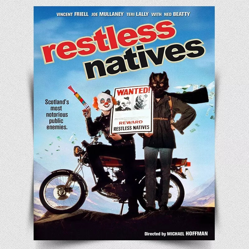 RESTLESS NATIVES METAL SIGN WALL PLAQUE Film Movie poster print man cave cinema