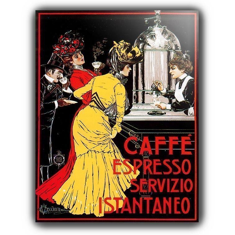 CAFFE CAFE ESPRESSO FRENCH Vintage Retro Advert SIGN METAL PLAQUE poster