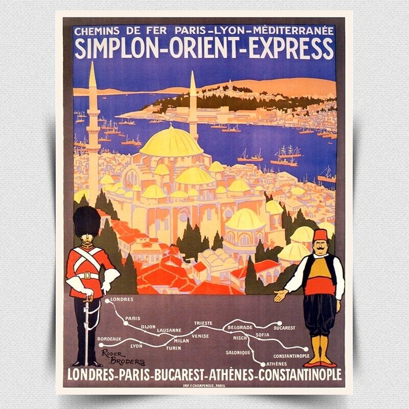 SIMPLON ORIENT EXPRESS Murder on the Travel METAL WALL SIGN PLAQUE poster print