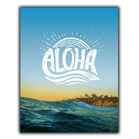 ALOHA Hawaiian Hawaii METAL PLAQUE WALL SIGN Inspirational Humorous quote art