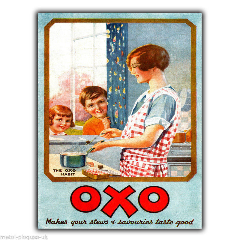 OXO Vintage Old Retro Advert METAL WALL SIGN PLAQUE Kitchen poster print 1928