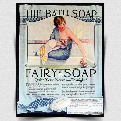 FAIRY BATH SOAP Vintage Retro Advert METAL WALL SIGN PLAQUE Bathroom print