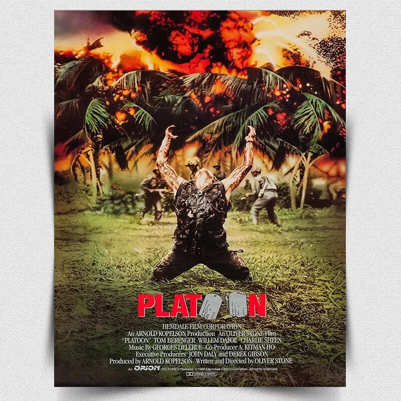 PLATOON - METAL SIGN WALL PLAQUE Film Movie poster print man cave cinema