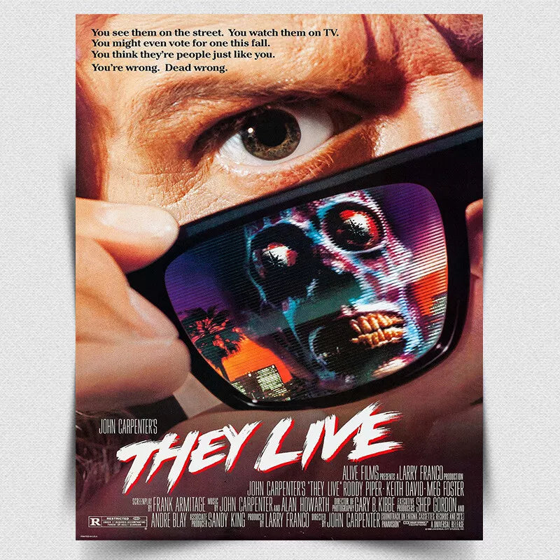 THEY LIVE SIGN METAL PLAQUE Film Movie Advert poster art print John Carpenter