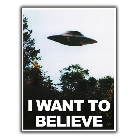 The X-FILES I WANT TO BELIEVE UFO METAL SIGN WALL PLAQUE metal A3 420 x 297 mm