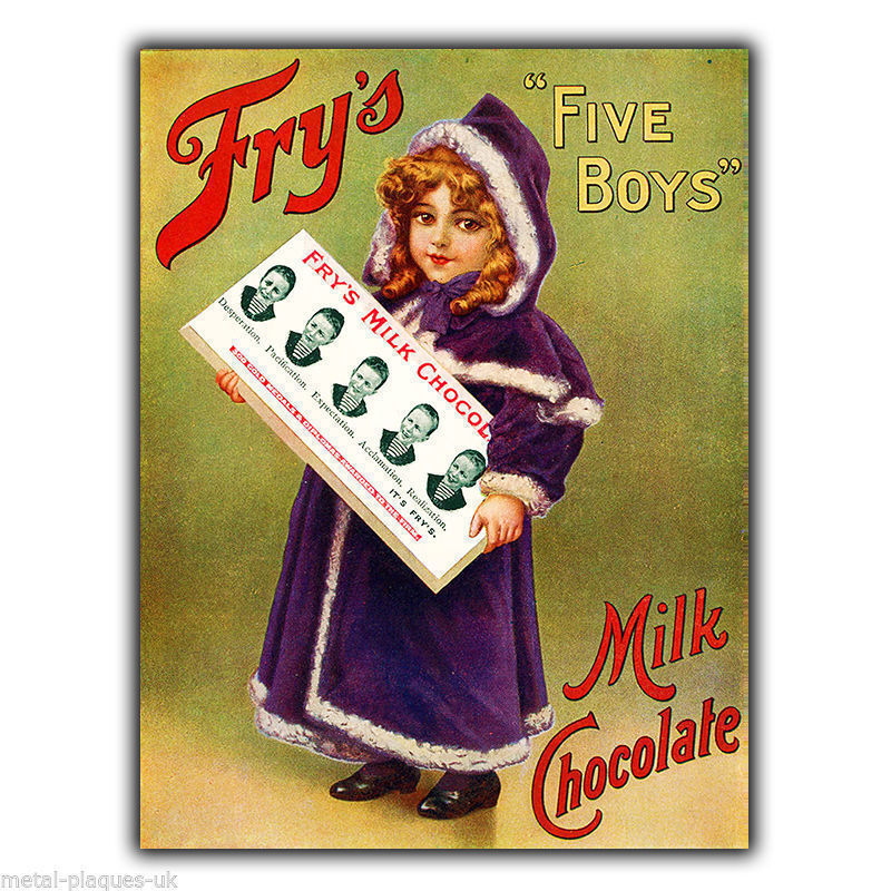 FRY's CHOCOLATE Retro Vintage Advert METAL SIGN WALL PLAQUE art picture print