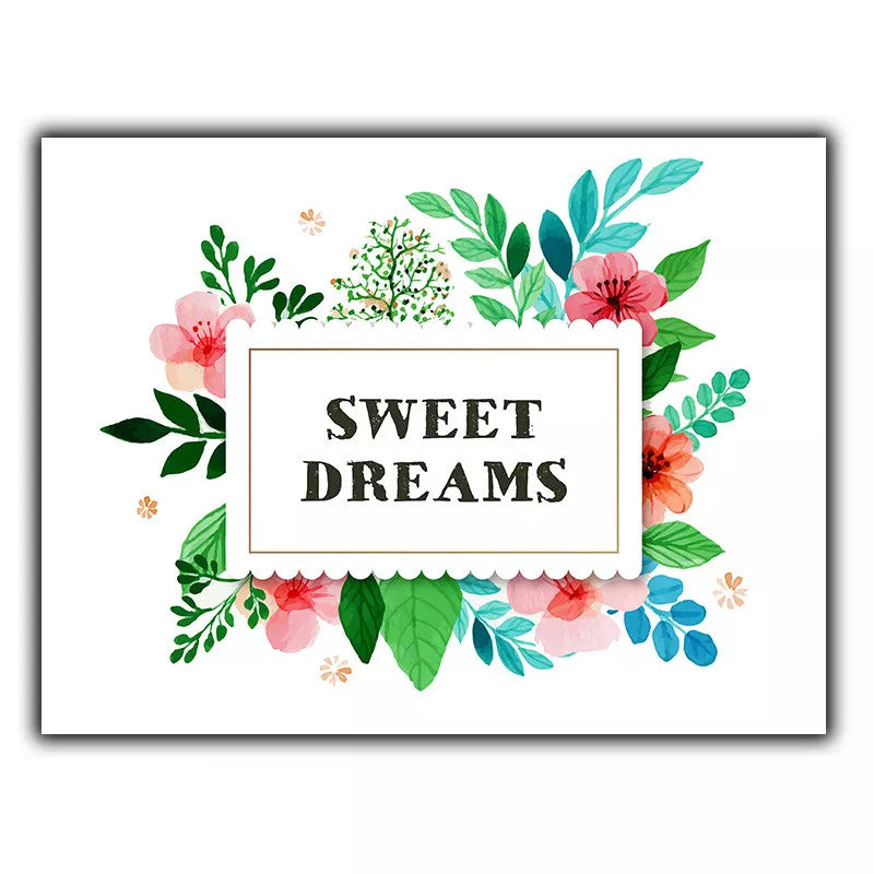 SWEET DREAMS METAL WALL PLAQUE Sign inspirational bed room print gift home decor